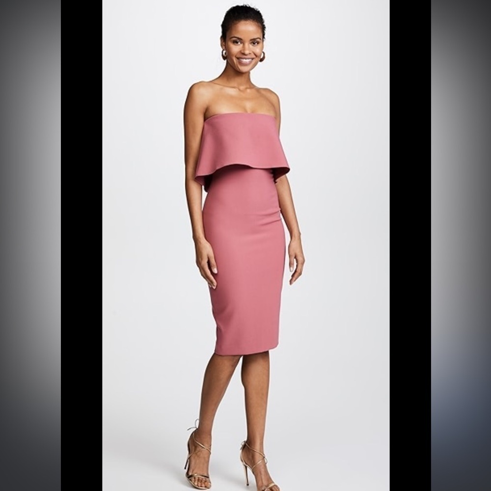 Likely “Driggs” Strapless Ruffle Midi Dress – NWT, Size 0, Rose Mauve Pink